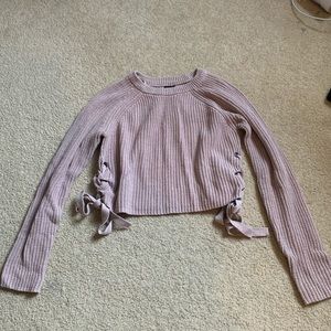 Cropped knit sweater